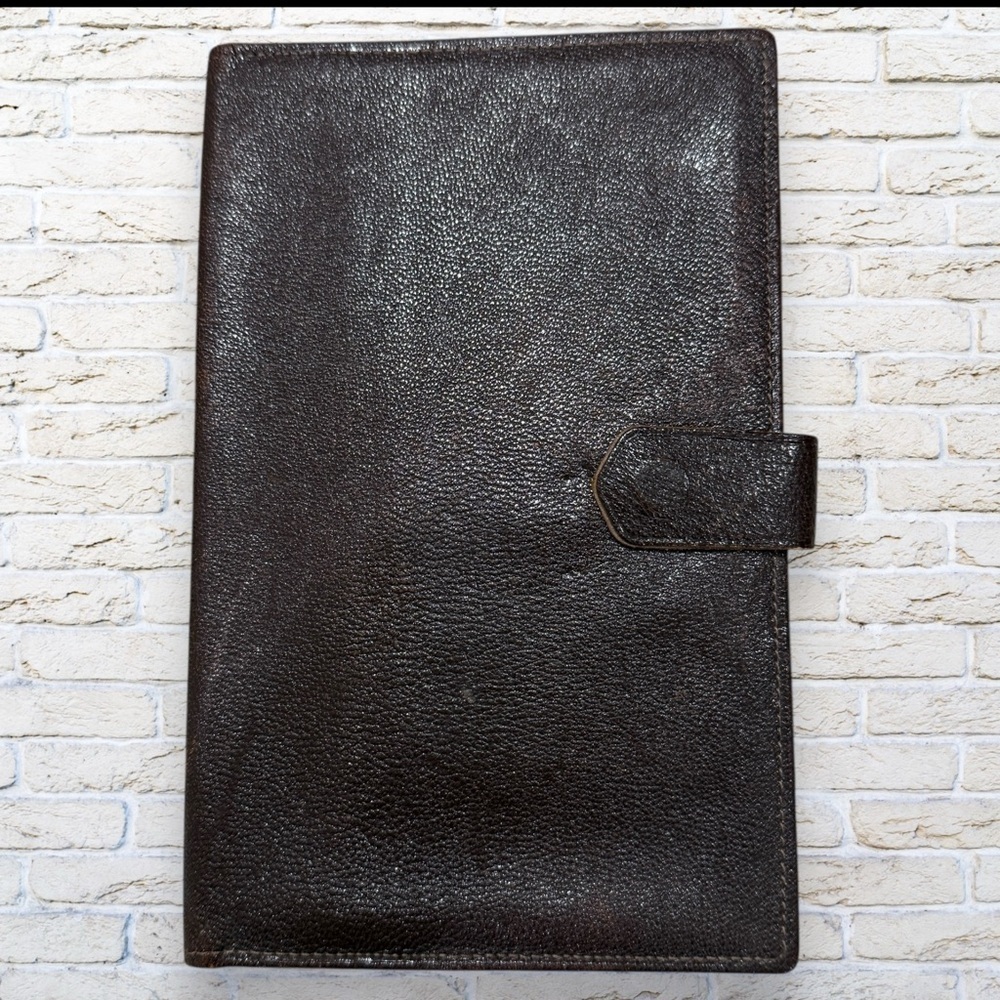 Renwick Vintage English Morocco Leather Passport Travel Billfold Wallet